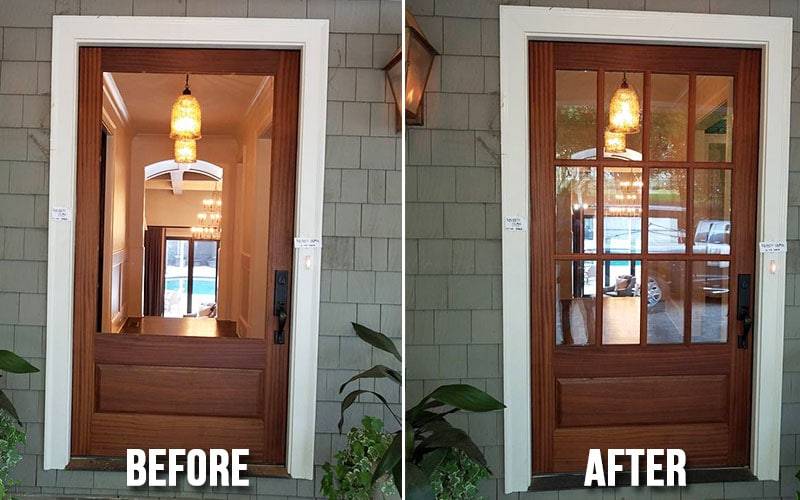 french door before-after